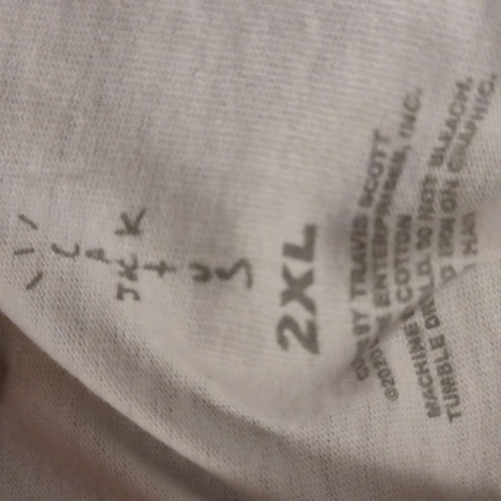 Travis Scott White Short Sleeve Tee